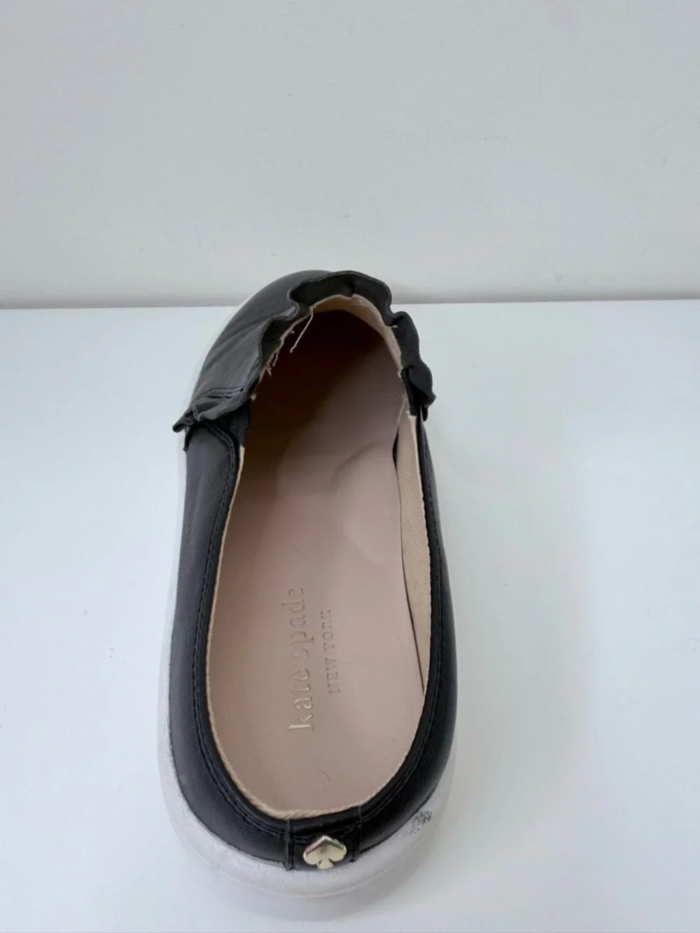 Kate Spade New York Luna Leather Scalloped Accent Mules Sneakers Feminine
